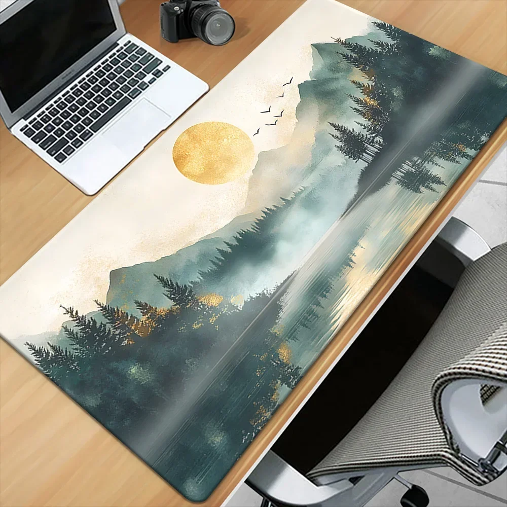 Gaming Keyboard Mouse - Custom XXL Waterproof Scenic Printed Desk