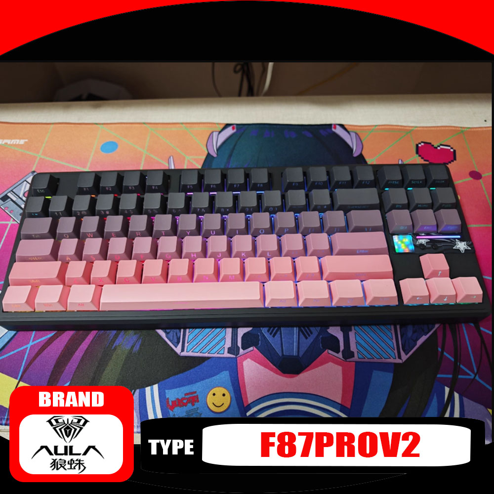 AULA F87ProV2 Mechanical Keybo - Keyboard Gaming Mac ulasan dan harga