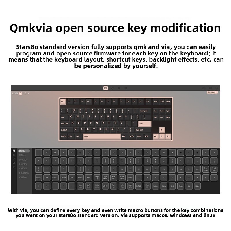 WEIKAV STARS80 TKL Mechanical  - Keyboard Gaming Mac ulasan dan harga