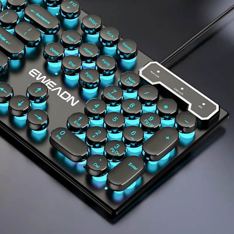 Retro Punk Mechanical Feel Key - Gaming Keyboard Mouse ulasan dan harga
