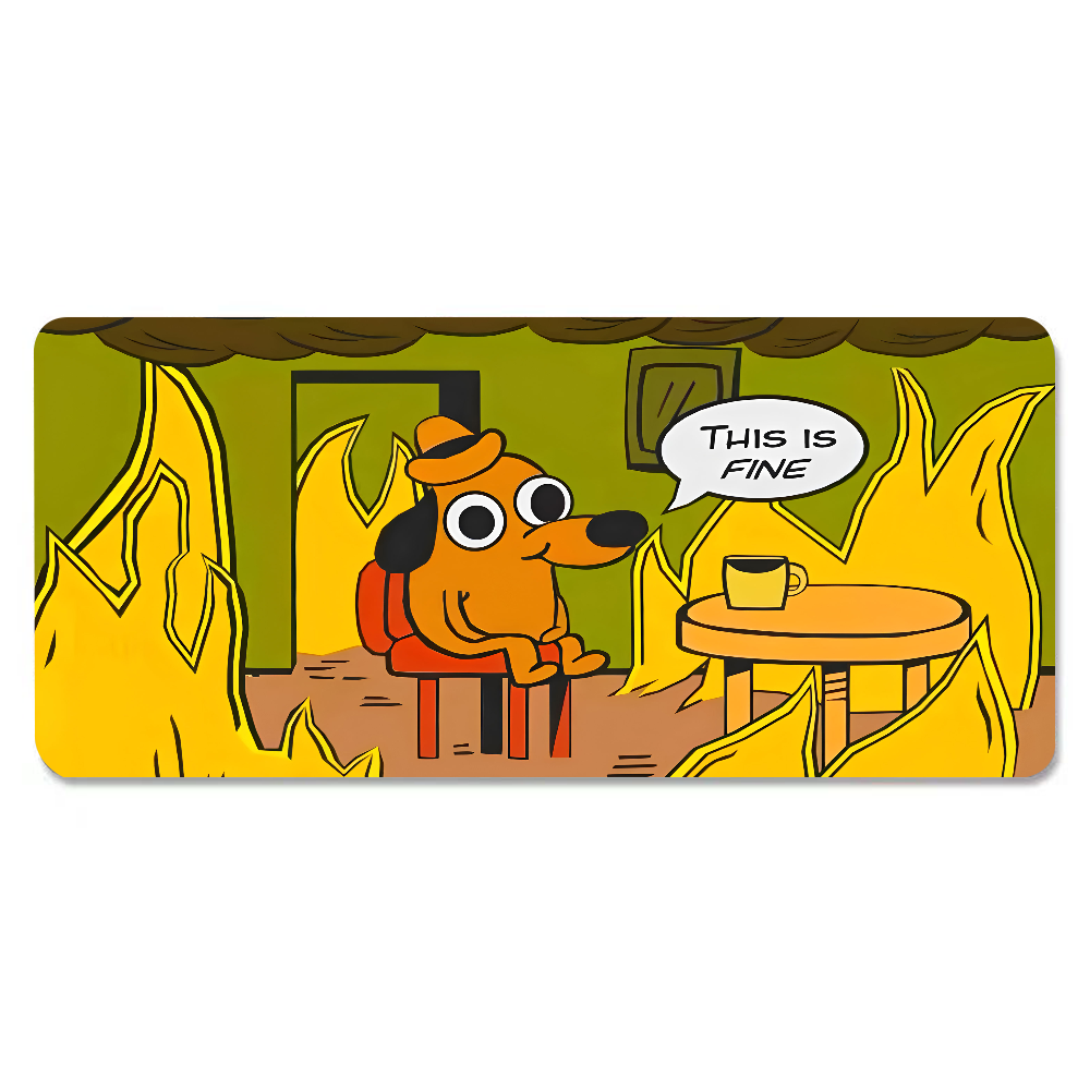 This Is Fine Dog Dachshund Mou - Gaming Keyboard Mouse ulasan dan harga