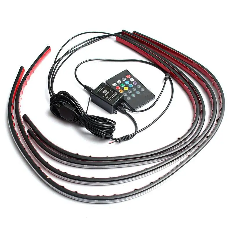 4x Waterproof RGB 5050 SMD Fle - Rgb Underglow Strip ulasan dan harga