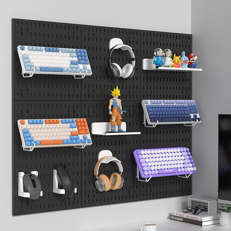 Adhesive Pegboard Shelf for Ga - Gaming Keyboard Mouse ulasan dan harga
