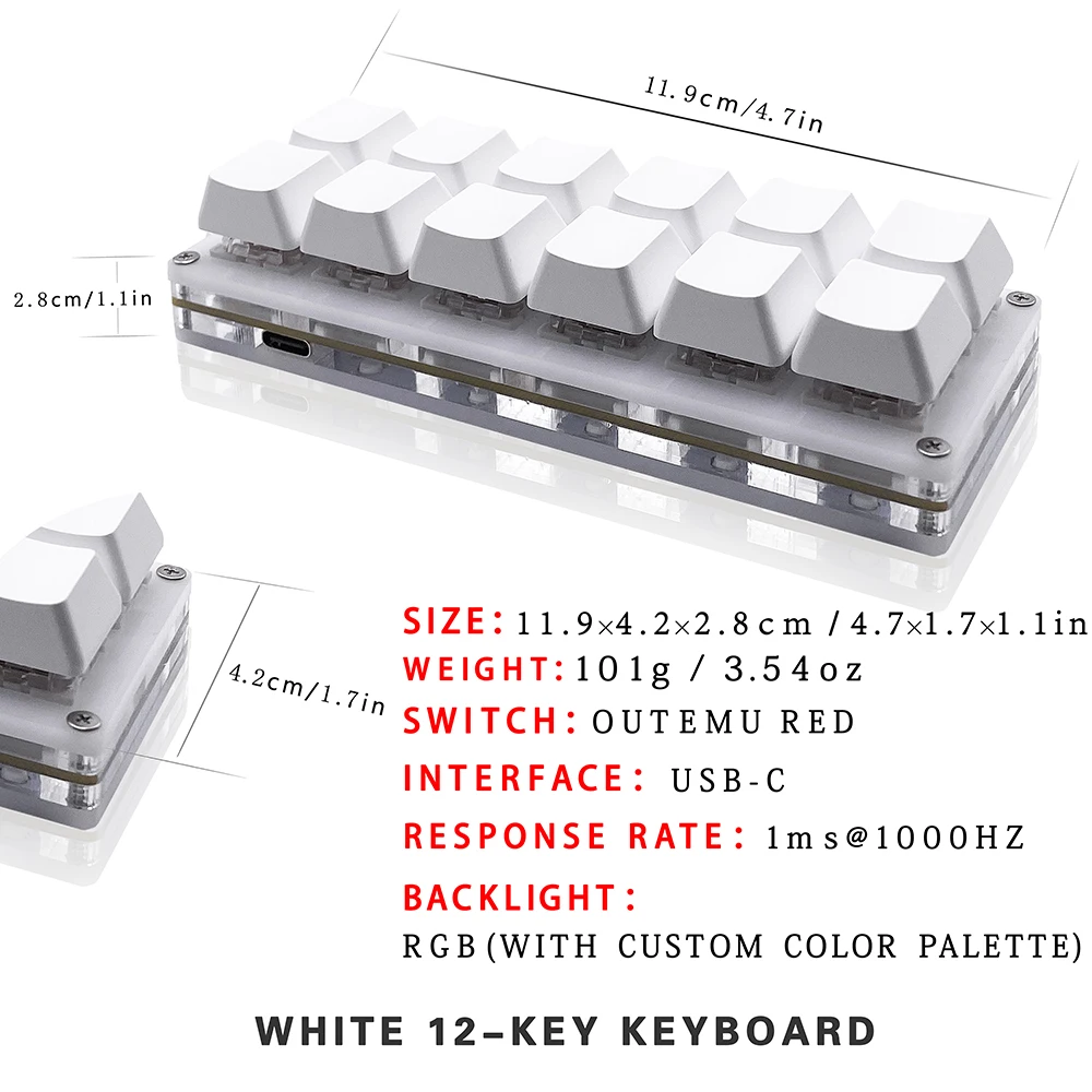 12 Keys Mini Game Mechanical G - Gaming Keyboard 1 Hand ulasan dan harga
