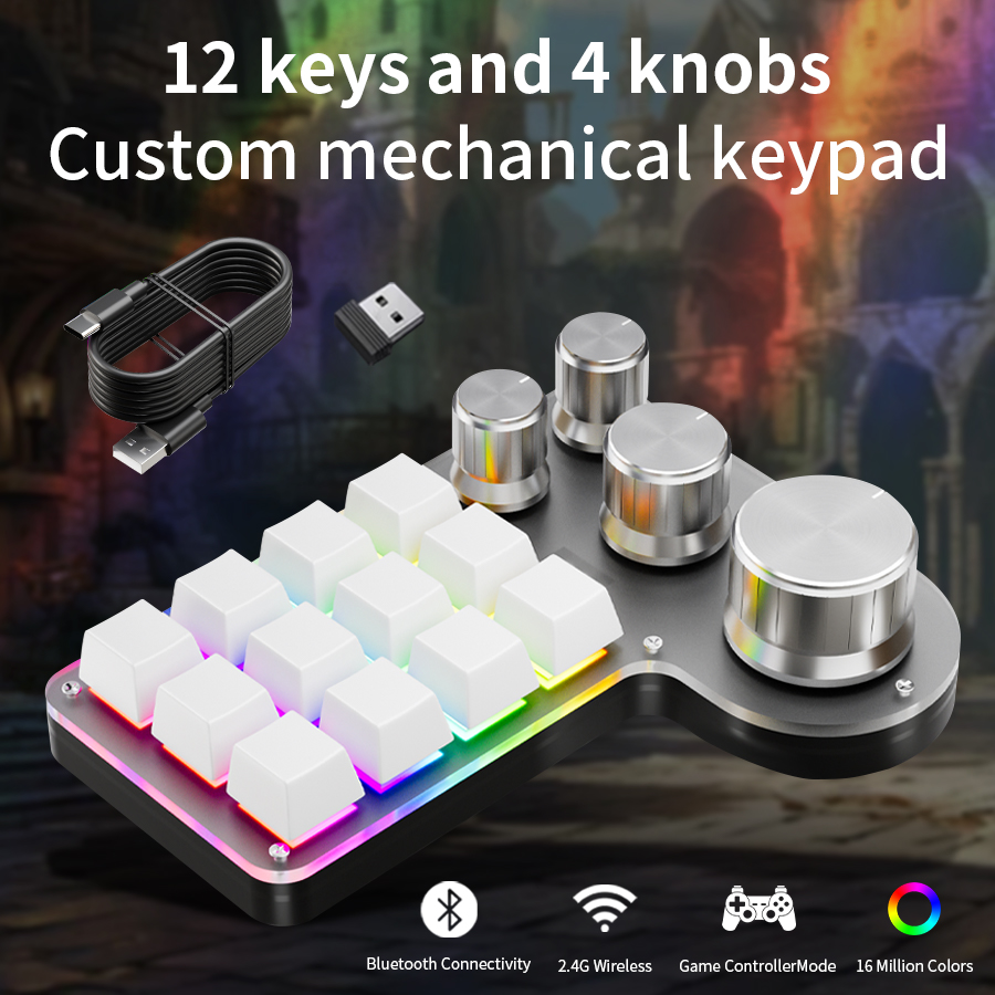 3 Modes 12 Keys Mechanical Key - Gaming Keyboard 1 Hand ulasan dan harga