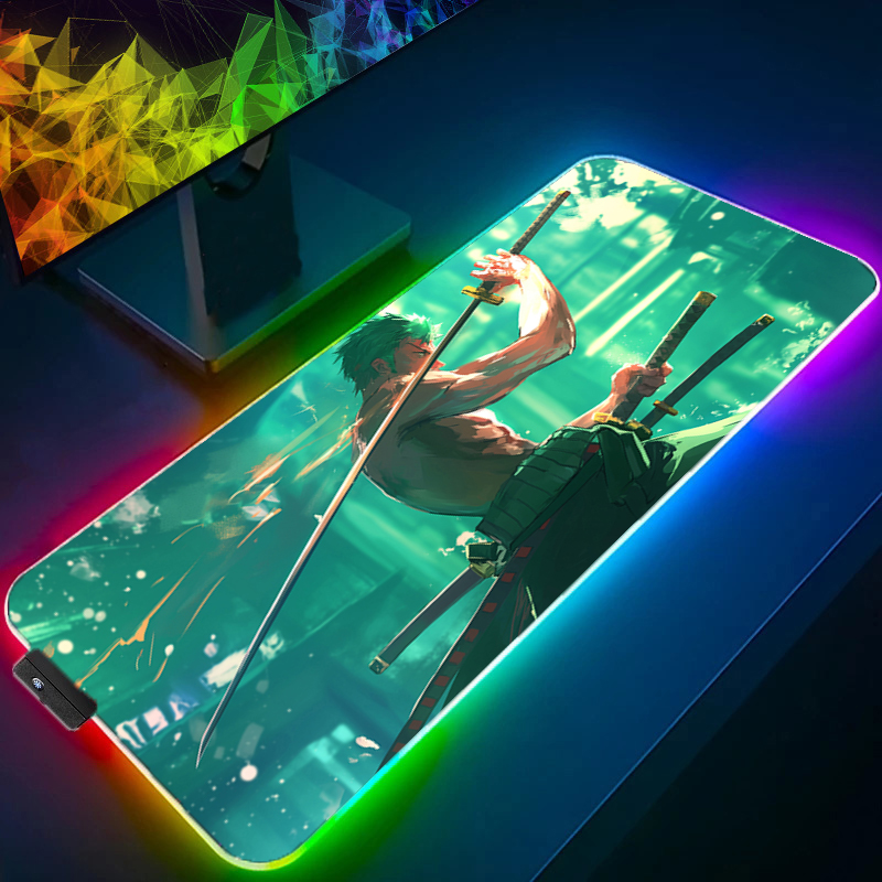 ONE PIECE Zoro Mouse Pad RGB G - Gaming Keyboard Brands ulasan dan harga