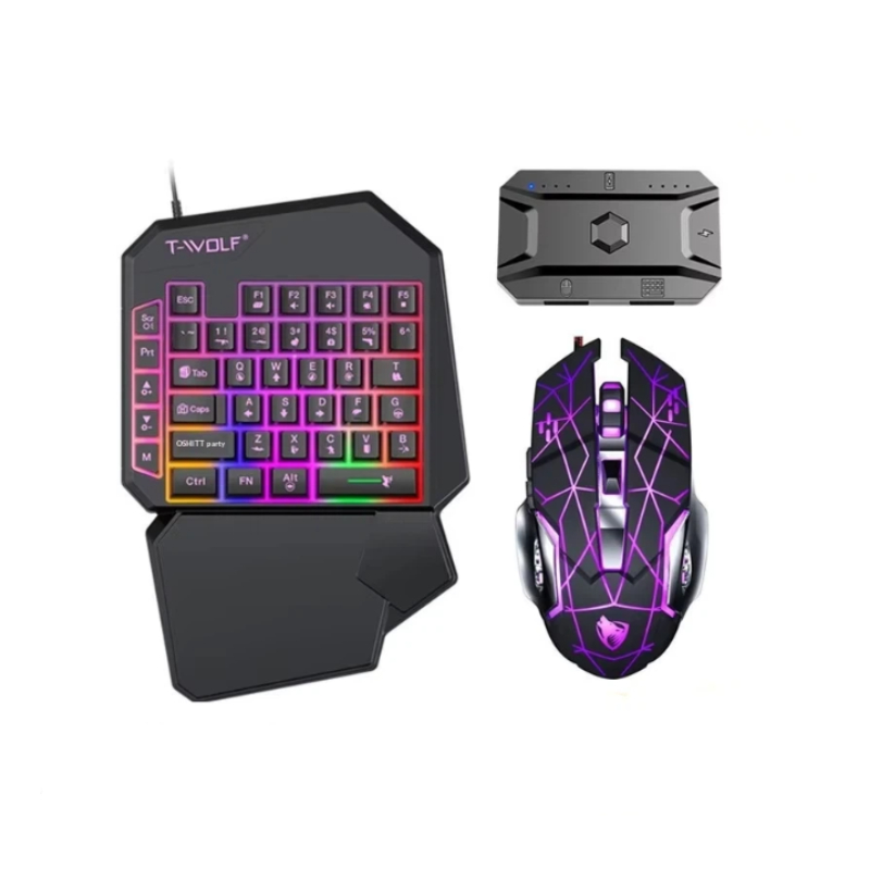 T-Wolf Tf950 5 In 1 One Handed - Gaming Keyboard 1 Hand ulasan dan harga