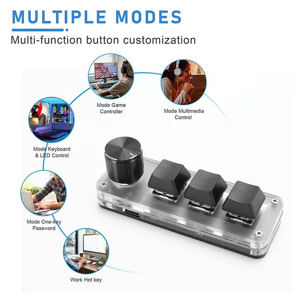 3 Key 1 Knob/4 Key Programming - Gaming Keyboard 1 Hand ulasan dan harga