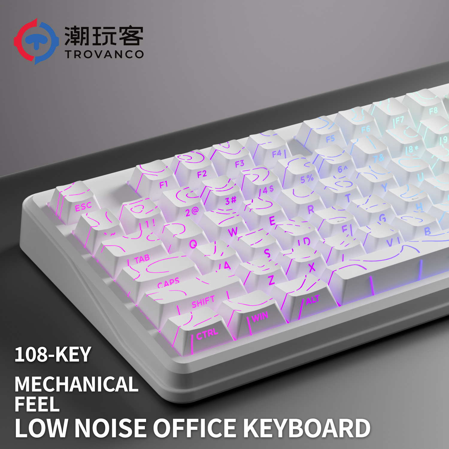 V108 Pro Wired & Wireless Keyb - Gaming Keyboard No Noise ulasan dan harga